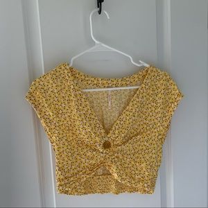 Yellow crop top